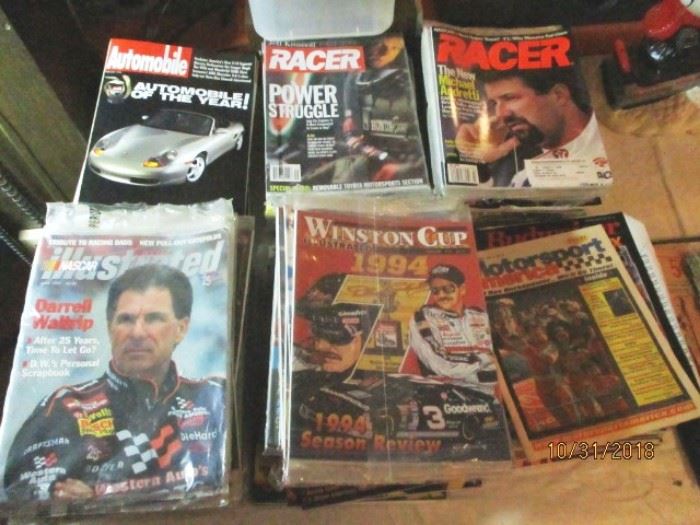 NASCAR and auto magazines
