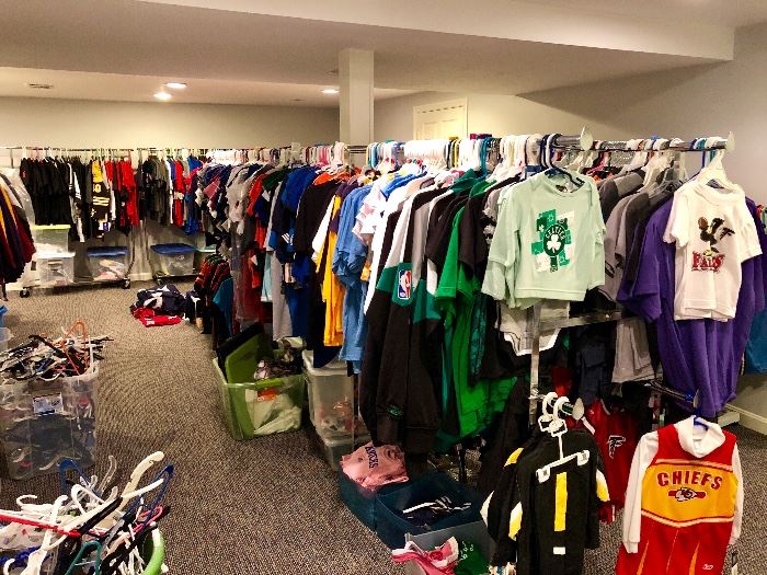 All of this is NWT!!! Includes lots of licensed sports apparel  - many New England teams.