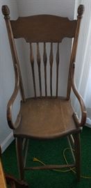 vintage wooden straight chair