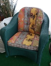 wicker rocking chair with cushions