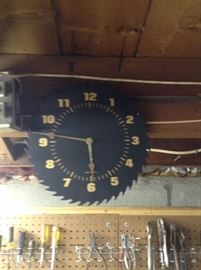 Saw blade clock