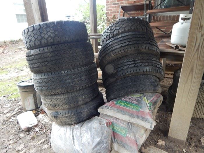 Tires for both vehicles and tractors.