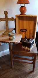 vintage wood school desk lamp home decor