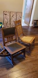 wood rocking chairs sewing chair with storage home decor birds
