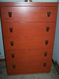 It's a 6 drawer all wood retro dresser nice.