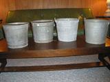 Number 10 and 12 metal galvanized buckets & pales.