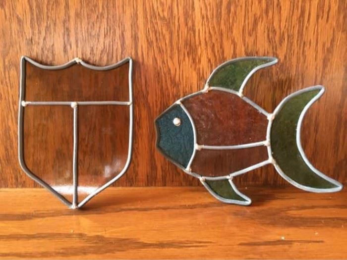 Two pieces of stained glass https://ctbids.com/#!/description/share/56297