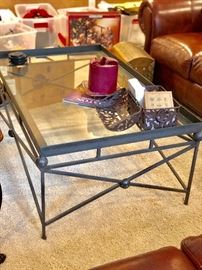 Glass top coffee table