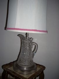 one of several lamps made from crystal