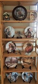 Collectibles Native American Commemorative Plates and Pewter figurines  