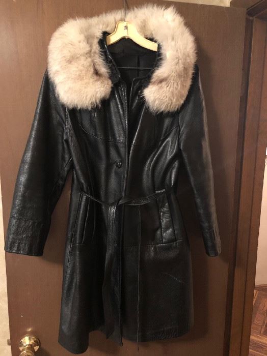black coat with fur