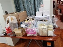 Doll making supplies. Molds, stands, eyes, eyelashes, hats, shoes etc...