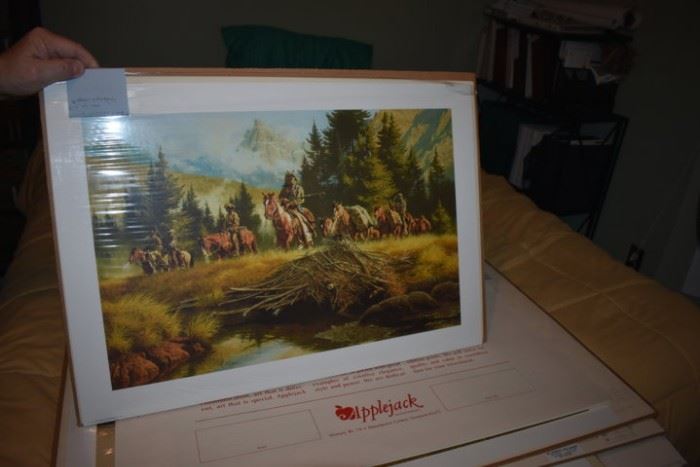 Art - "The Beaver Men" by Artist Frank McCarthy, Double Signing, (12 of 600) - with Cert of Authenticity