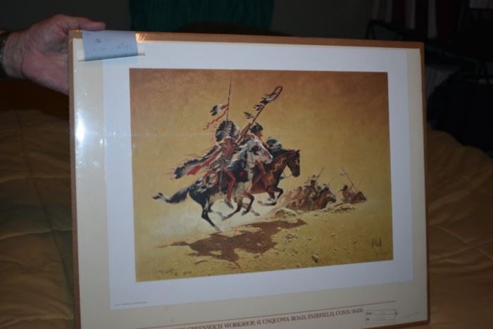 Art - "On the Warpath" by Artist Frank McCarthy,  (12 of 1000) - with Cert of Authenticity