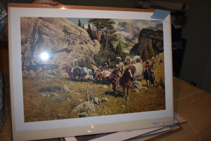 Art - "In the Pass" by Artist Frank McCarthy, Double Signature, (12 of 1500) - with Cert of Authenticity