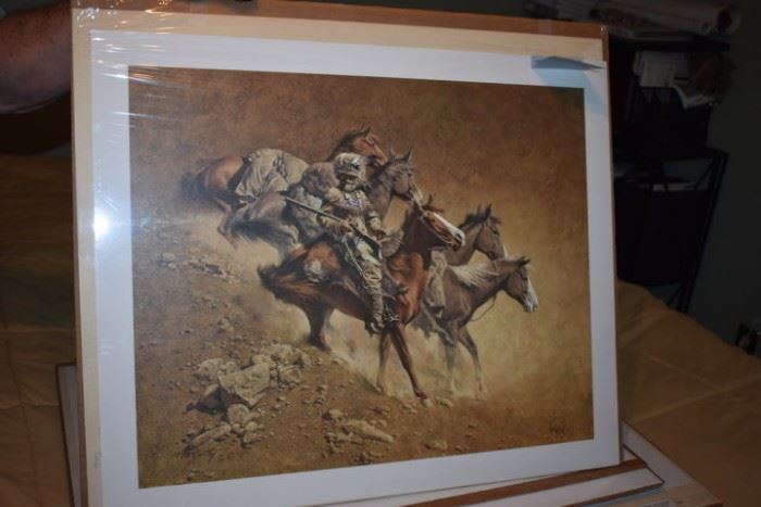 Art - "The Loner" by Artist Frank McCarthy, Double Signature, (12 of 1000) - with Cert of Authenticity