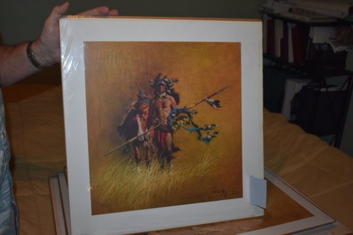 Art - "The Warrior" by Artist Frank McCarthy, Double Signature, (321 of 650) - with Cert of Authenticity