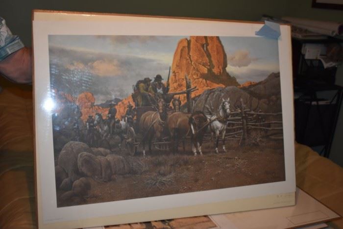Art - "Waiting for the Escort" by Artist Frank McCarthy, Double Signature, (909 of 1000) - with Cert of Authenticity