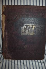 Antique 1889 Atlas by George F. Cram
