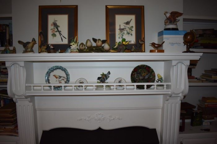 Gorgeous mantel scene filled with Delightful Autobahn Figurines Pictures and Plates