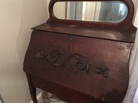Antique oak secretary desk