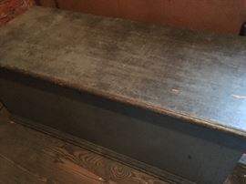 Blue painted Blanket Chest