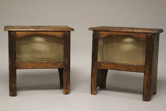 Pair of 19th Century American Oak Stands
