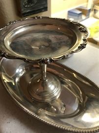 Sterling Silver Compote and Tray