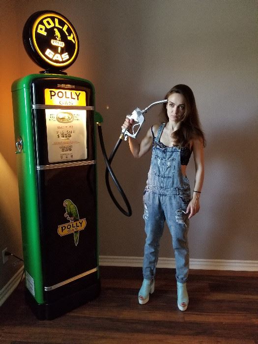 Tall Poly Gas Pump completely Restored