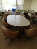 large oval table and 6 chairs