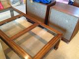 coffee table & speakers