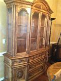 great lighted glass front china cabinet