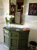 small credenza and mirror