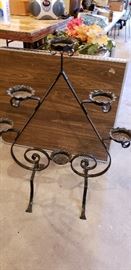 very nice cast iron standing plant stand