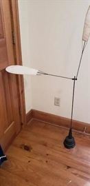 Rare antique cast iron base cloth wings fan-works