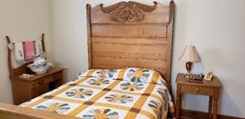 Full Size Solid Oak High Bed