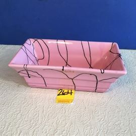 Vintage Hull Pink and Black Planter