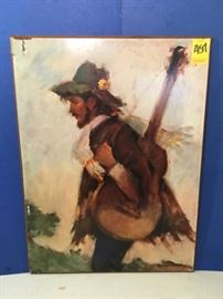 Decoupage " The Minstrel "