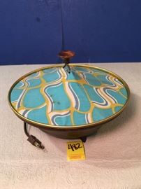 Vintage Bun Warmer Kaz Model 35ABW Blue and Gold with Lid and Cord, Works