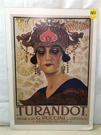 Turandot Puccini Poster Decoupage on Foam Board