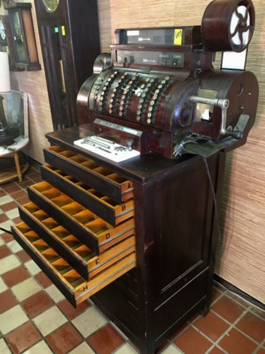 National Cash Register with Mahogany Cabinet Register # 2574885 Date: 9-24-26