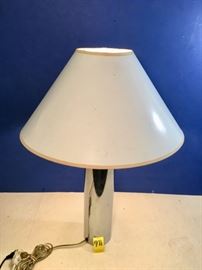 Vintage Chrome Tube Lamp With Shade