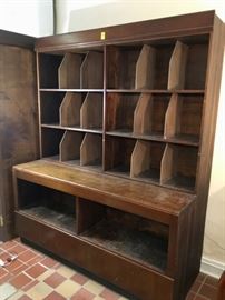 Vintage, Unique Mahogany Wood Cabinet Custom Made Record Cabinet