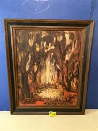 Artist: Iris Sullivan 1974, Signed, "Into the Woods"