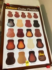 Gibson Promotional Poster: Gibson Guitar Finishes, #838010