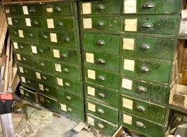 40 Drawer Antique wooden parts organiser from Shermans Amusement Park