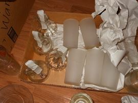 frosted and ashtrays