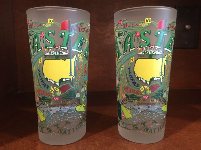 2016 Masters Golf Augusta National Official CatStudio Frosted Tumbler Set of 2 
