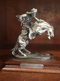 The Bronco Buster inspired by Remington 1987...Pewter made in Canada