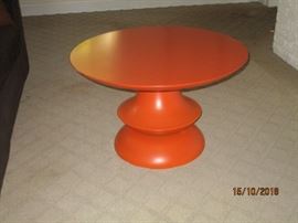 Metal orange coffee table